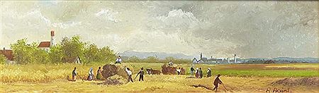 Getreideernte im Alpenvorland by Rudolf Point - Auction record, sale price, and art valuation. Compare with similar artists and explore comparable artworks.