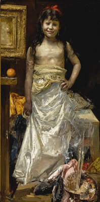 THE LITTLE BALLERINA by Antonio Mancini - Auction record, sale price, and art valuation. Compare with similar artists and explore comparable artworks.