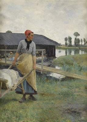 WASHDAY ON THE SEINE by Luis Aranda - Auction record, sale price, and art valuation. Compare with similar artists and explore comparable artworks.