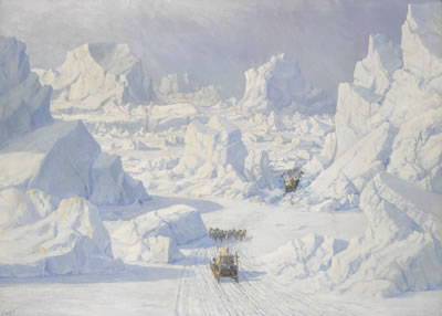 DOG SLEDDING IN GREENLAND by Emanuel Aage Petersen - Auction record, sale price, and art valuation. Compare with similar artists and explore comparable artworks.