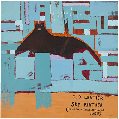 OLD LEATHER SKY PANTHER by Jimmie Durham - Auction record, sale price, and art valuation. Compare with similar artists and explore comparable artworks.
