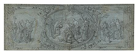 The Adoration of the Shepherds and the Approach of the Magi
