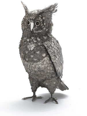 A large Italian silver owl