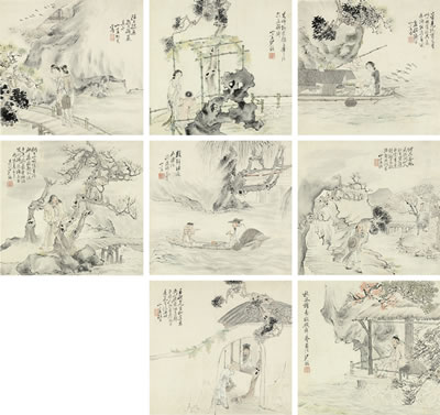 FIGURES AFTER OLD MASTERS (Album of eight leaves)
