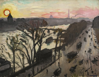 PARIS, QUAI DU LOUVRE, SOLEIL D’HIVER