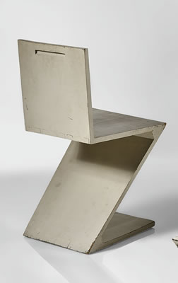 ZIG-ZAG CHAIR FROM THE BIRZA RESIDENCE, AMSTERDAM