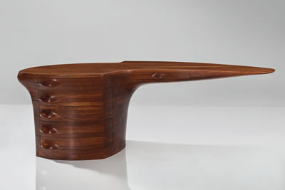 AN IMPORTANT EXECUTIVE DESK FROM THE COLLECTION OF WENDELL CASTLE