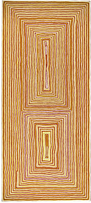WATI KUTJARRA AT THE WATER SITE OF MAMARA by Tjumpo Tjapanangka - Auction record, sale price, and art valuation. Compare with similar artists and explore comparable artworks.