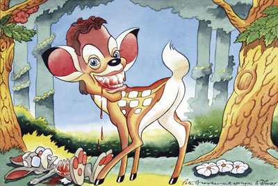 ‘HAS BAMBI GOT TEETH?’