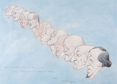 ‘PRIME MINISTERS IN MY DAY - AND MOSTLY TREMENDOUS LUMINARIES IN THEIRS’ by Max Beerbohm - Auction record, sale price, and art valuation. Compare with similar artists and explore comparable artworks.