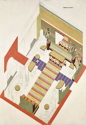 DESIGN FOR A RECREATION ROOM IN THE KHARKOV PALACE OF PIONEERS AND OCTOBRISTS