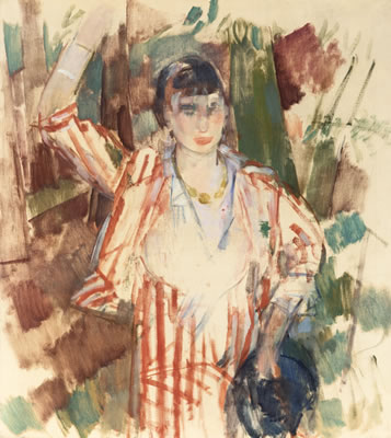 FEMME EN FORÊT, CHAPEAU BLEU À LA MAIN, BRAS LEVÉ by Rik Wouters - Auction record, sale price, and art valuation. Compare with similar artists and explore comparable artworks.