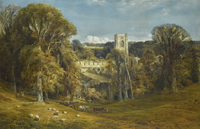 FOUNTAINS ABBEY, YORKSHIRE by Bernard Walter Evans - Auction record, sale price, and art valuation. Compare with similar artists and explore comparable artworks.