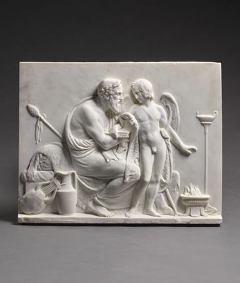 RELIEF WITH CUPID RECEIVED BY ANACREON