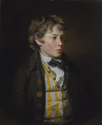 PORTRAIT OF A BOY IN A STRIPED WAISTCOAT