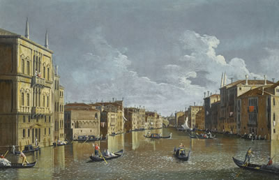 VENICE, A VIEW OF THE GRAND CANAL FROM PALAZZO BALBI