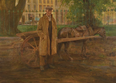 HORSE AND CART, ST. STEPHEN'S GREEN, DUBLIN by Kenny McKendry - Auction record, sale price, and art valuation. Compare with similar artists and explore comparable artworks.