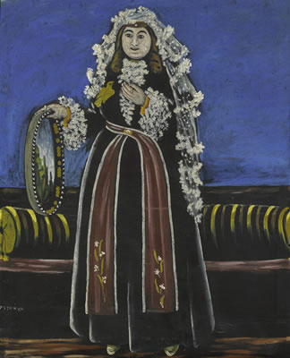 GEORGIAN WOMAN WEARING A LECHAKI