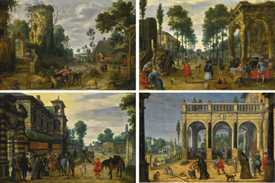 THE STORY OF THE PRODIGAL SON: THE DEPARTURE OF THE PRODIGAL SON; THE PRODIGAL SON'S FEAST; THE PRODIGAL SON WITH THE SWINE; THE RETURN OF THE PRODIGAL SON (4)