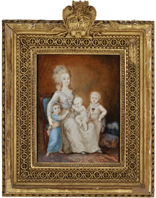 PORTRAIT OF PRINCESS MARIA THÉRÈSA, COMTESSE D'ARTOIS (1756-1805), WITH HER THREE CHILDREN: LOUIS ANTOINE, DUC D'ANGOULÊME (1775-1844), SOPHIE, MADEMOISELLE D'ARTOIS (1776-1783) AND CHARLES FERDINAND D'ARTOIS, DUC DE BERRY (1778-1820), CIRCA 1779 by Ignace Jean Victor Campana - Auction record, sale price, and art valuation. Compare with similar artists and explore comparable artworks.