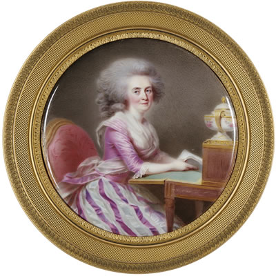 PORTRAIT OF A LADY AT HER WRITING DESK, CIRCA 1785