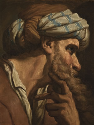 HEAD OF A MAN WEARING A TURBAN