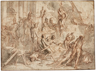 STUDY FOR THE MARTYRDOM OF THE SEVEN MACCABEES BROTHERS by Antoine Dieu - Auction record, sale price, and art valuation. Compare with similar artists and explore comparable artworks.