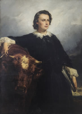 PORTRAIT OF ROSA BONHEUR WITH A BULL by Edouard Louis Dubufe - Auction record, sale price, and art valuation. Compare with similar artists and explore comparable artworks.
