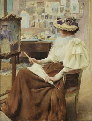 ELEGANT LADY IN THE STUDIO