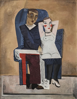 HOMME ET FEMME AU FAUTEUIL GRIS OU LE FAUTEUIL GRIS