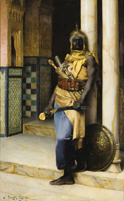 GUARDING THE PALACE by Ludwig Deutsch - Auction record, sale price, and art valuation. Compare with similar artists and explore comparable artworks.