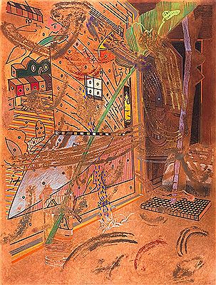 Sample artwork by Karel Anthony Nel (Born 1955), known for abstract geometric forms, energized landscapes - View similar artists and auction records