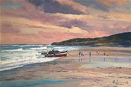 A Fishing Boat on the Beach