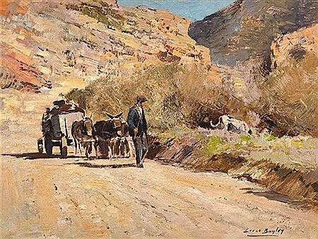 Donkey Cart on a Country Road