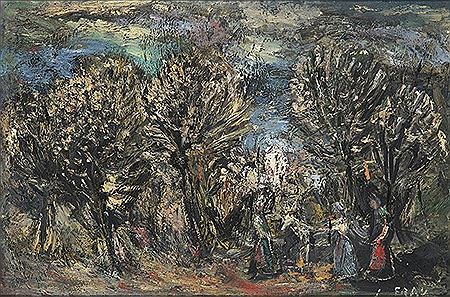 Personajes en el bosque