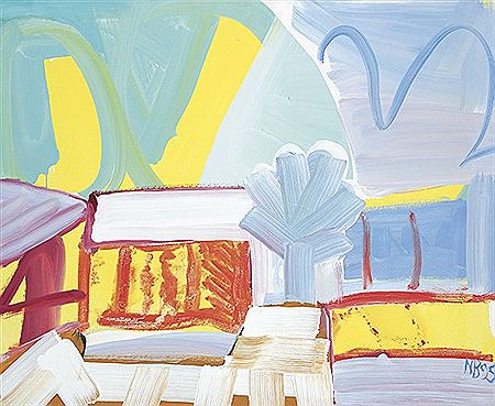 Paisaje con casa y figuras II. 1995