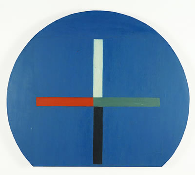 CROSS ENCIRCLED BY BLUE