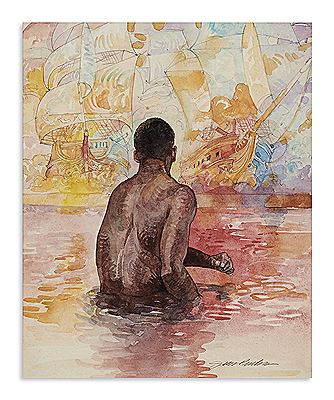Original study for the cover of the award-winning children's book, The Old African