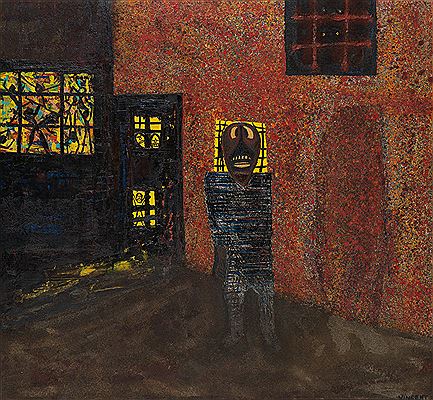 Sample artwork by Vincent DaCosta Smith (1929 - 2003), known for mod urban-ethnic imagery, etching - View similar artists and auction records