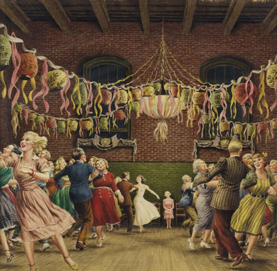 "Seth and Miss Marshall danced, while Maureen sat alone, hugging her shell tight around her and praying for the evening to end." by John Vickery - Auction record, sale price, and art valuation. Compare with similar artists and explore comparable artworks.
