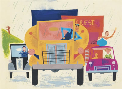 "The Brave Little Steam Shovel." Archive of over 20 original illustrations