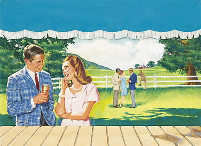 Barn Party Bourbon by Len Goldberg - Auction record, sale price, and art valuation. Compare with similar artists and explore comparable artworks.