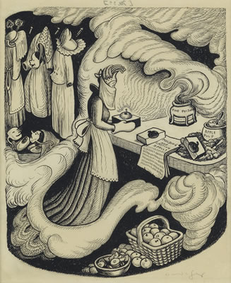 The Poisoned Apple. Detailed study for page 32 of "Snow White and the Seven Dwarfs" (New York: Coward McCann, 1938) by Wanda Hazel Gag - Auction record, sale price, and art valuation. Compare with similar artists and explore comparable artworks.