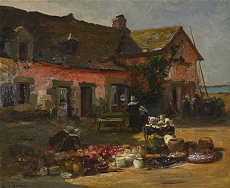 "Marché aux faïences en Bretagne" by Gabriel Edouard Thurner - Auction record, sale price, and art valuation. Compare with similar artists and explore comparable artworks.