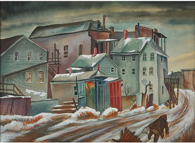 Street Scene with Man, 1942