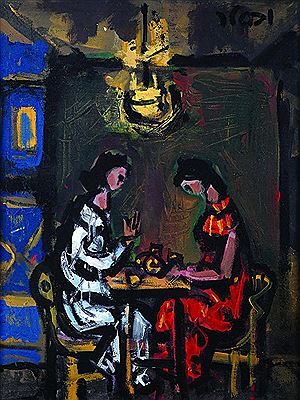Two Women by the Table