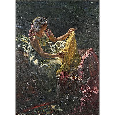 Sample artwork by David Junes (1874 - 1938), known for painting - View similar artists and auction records