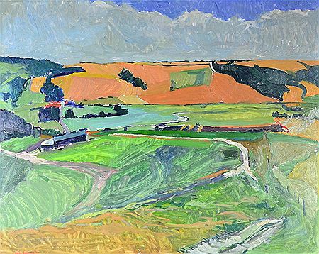 ''VIEW OF THE SOUTH DOWNS FROM HOUGHTON, WEST SUSSEX''