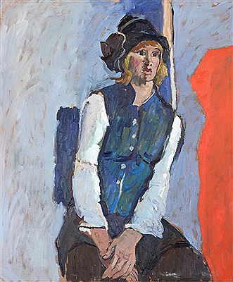 PORTRAIT OF A YOUNG GIRL WEARING A HAT
