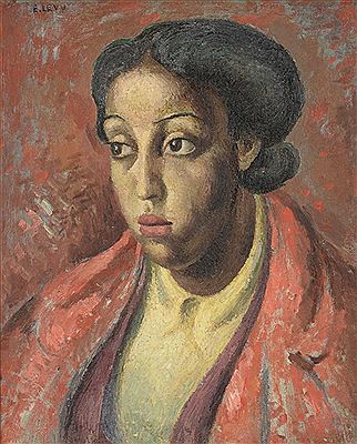 Head and shoulders portrait of a woman wearing a red coat by Emmanuel Levy - Auction record, sale price, and art valuation. Compare with similar artists and explore comparable artworks.